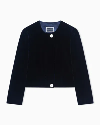 Giorgio Armani Short, Velvet Jacket In Animal Print