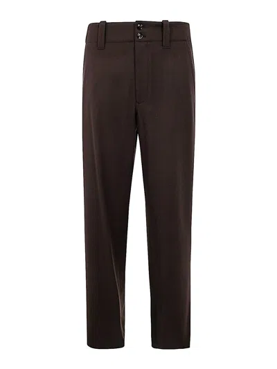 Giorgio Armani Wool Pants In Brown