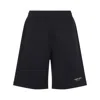 Giorgio Armani Navy Blue Polyamide Bermuda Shorts With Concealed Drawstring In Blue