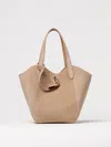 Giorgio Armani Medium Suede Handbag In Beige