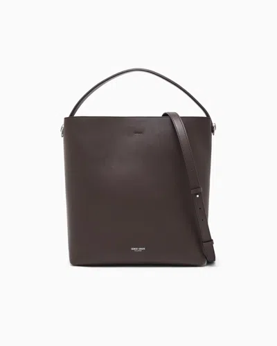 Giorgio Armani Shoulder Bag In Leather With Split Leather Lining In Pattern
