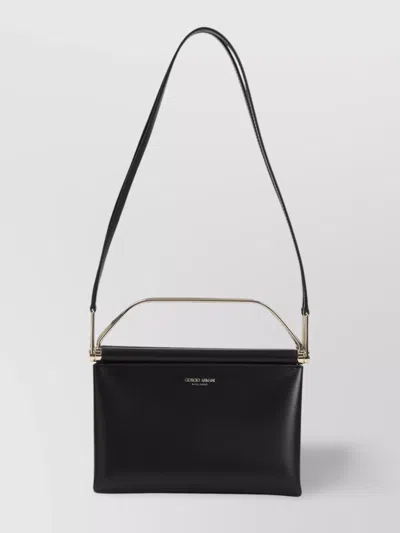 Giorgio Armani Shoulder Bag Leather Adjustable Strap