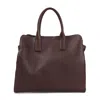 Giorgio Armani Calf Leather Shoulder Bag Men In Brown