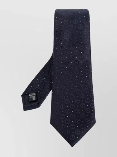 GIORGIO ARMANI SIGNATURE LOGO PATTERN SILK TIE