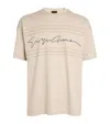 Giorgio Armani Official Store Asv Organic Cotton Jersey Crew-neck T-shirt In Beige