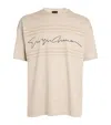 Giorgio Armani Official Store Asv Organic Cotton Jersey Crew-neck T-shirt In Beige