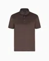 Giorgio Armani Silk And Cotton-mélange Jersey Polo Shirt