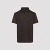 Giorgio Armani Silk Cotton Polo Shirt With Regular Fit In Brown