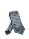 Giorgio Armani Silk And Cotton Tie Ties And Bow Ties Blue In Blue