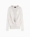 Giorgio Armani Silk And Linen Jumper With Draping