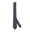 Giorgio Armani Silk Arrow Jacquard Tie In Burgundy