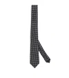 Giorgio Armani Silk Arrow Jacquard Tie In Gray