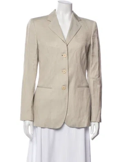 Pre-owned Giorgio Armani Silk Blazer In Neutral