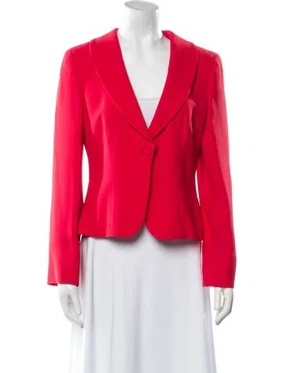 Pre-owned Giorgio Armani Silk Blazer In Red