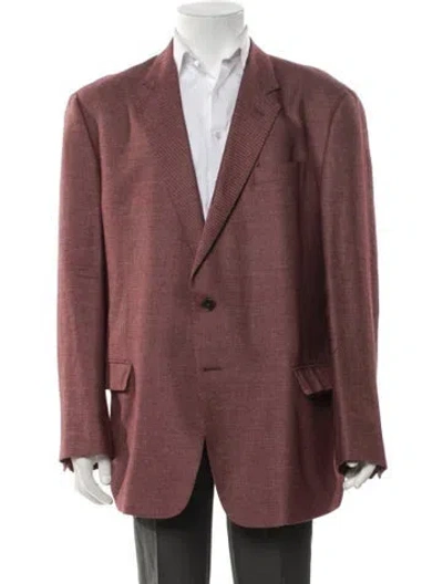 Pre-owned Giorgio Armani Silk Blazer In Red