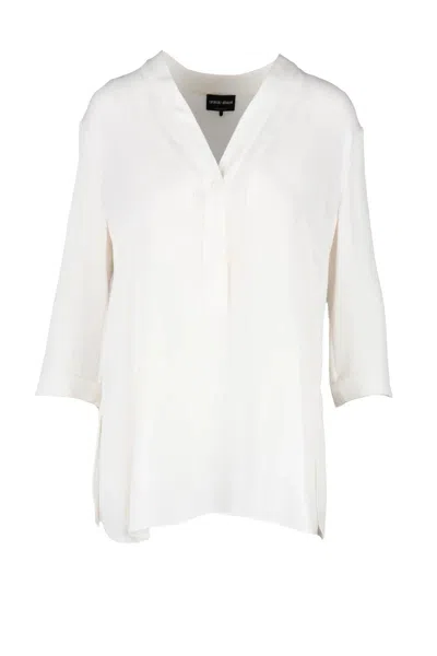 Giorgio Armani Silk Blouse - White
