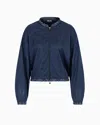 Giorgio Armani Silk Blouson With Rhinestone Embroidery