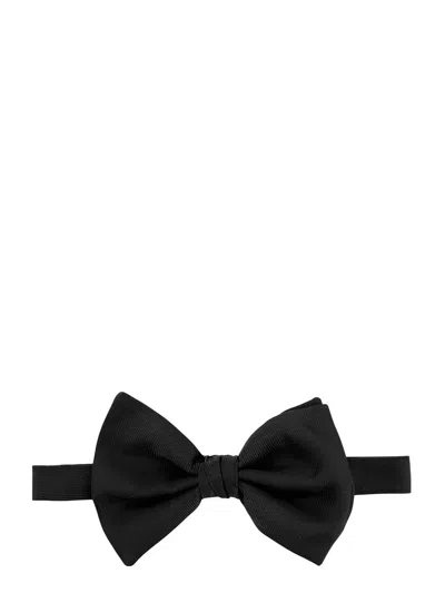 Giorgio Armani Silk Bow In Black