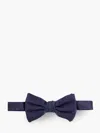 Giorgio Armani Textured Silk Bow Tie With Adjustable Strap In Blue