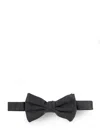 Giorgio Armani Knotted Bow Tie In A Lurex And Viscose Blend In Black