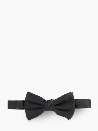 Giorgio Armani Silk Bow Tie In Black