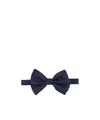 Giorgio Armani Textured Silk Bow Tie With Adjustable Strap In Blue