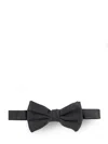 Giorgio Armani Knotted Bow Tie In A Lurex And Viscose Blend In Black