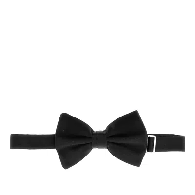Giorgio Armani Silk Bow Tie In Black