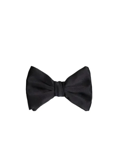 Giorgio Armani Silk Bow Tie In Black