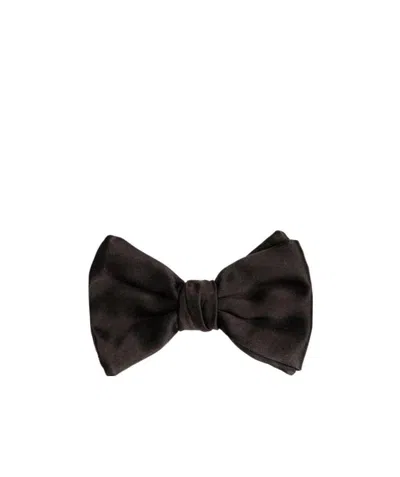 Giorgio Armani Silk Bow Tie In Black