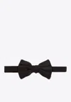 Giorgio Armani Knotted Bow Tie In A Lurex And Viscose Blend