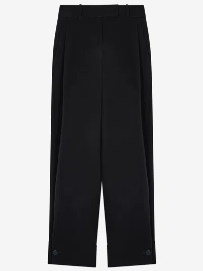 Giorgio Armani Silk Cady Trousers With Darting In Multi