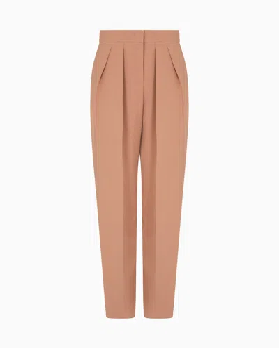 Giorgio Armani Silk Cady Trousers With Pleats