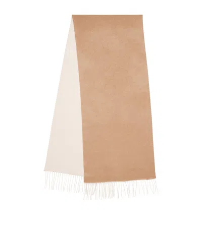 Giorgio Armani Silk-cashmere Scarf In Beige