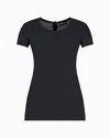 Giorgio Armani Silk Charmeuse Blouse With V Neckline In Black