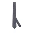 Giorgio Armani Silk Chevron Tie In Blue