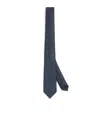 Giorgio Armani Silk Chevron Tie In Blue