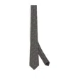 Giorgio Armani Silk Chevron Tie In Gray