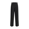 Giorgio Armani Women Silk Crepe Cady One-dart Pants In Black