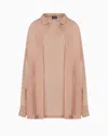 Giorgio Armani Silk Crepe Oversized Shirt In Pink