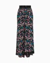Giorgio Armani Silk Culottes With A Floral Motif In Black