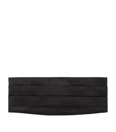 Giorgio Armani Silk Cummerbund In Black