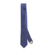Giorgio Armani Silk Dolphin Print Tie In Blue