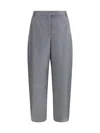 Giorgio Armani Women Silk Flannel Pants In Gray