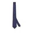 Giorgio Armani Silk Geometric Jacquard Tie In Blue