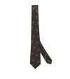 Giorgio Armani Silk Geometric Jacquard Tie In Gold