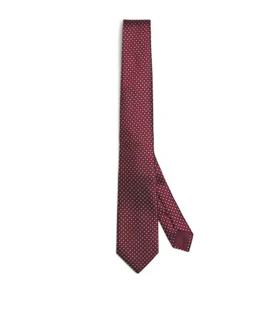 Giorgio Armani Silk Geometric Tie In Gold