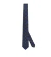 Giorgio Armani Silk Gorilla Jacquard Tie In Blue