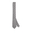 Giorgio Armani Silk Hatch Embroidery Tie