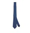 Giorgio Armani Silk Herringbone Tie In Blue